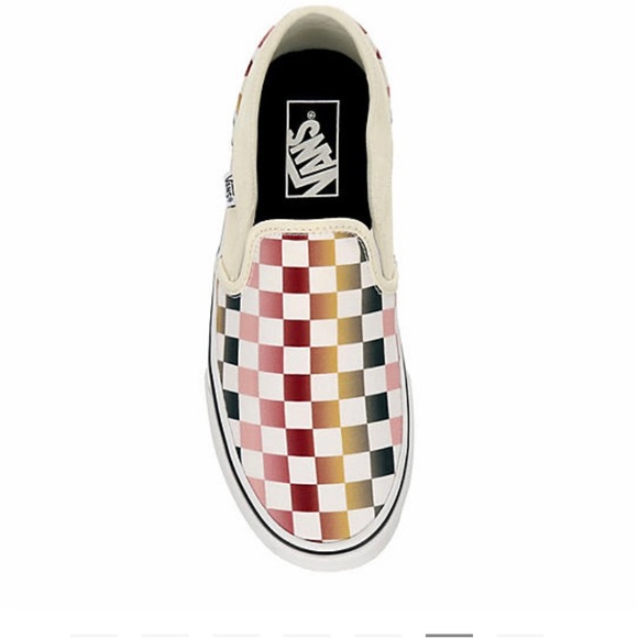 Vans Shoes Vans Asher Multi Checker Slip Ons Poshmark